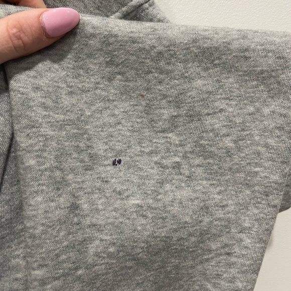 Urban Outfitters Out From Under Cropped Hoodie Raw Hem Sweatshirt Small Grey - Picture 4 of 6